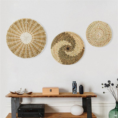 3 Piece Woven Basket Wall Décor Set
