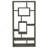 Weathered Grey 10-Shelf Open Back Bookcase-1762040159