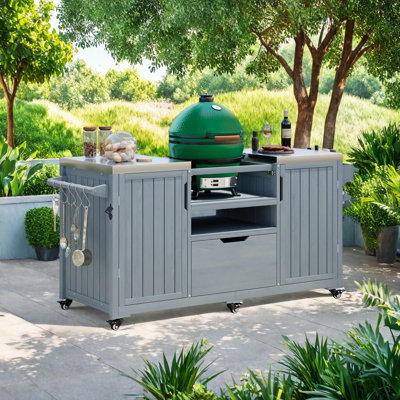 Outdoor Kitchen Island for Big Green Egg Grills by Lark Manor