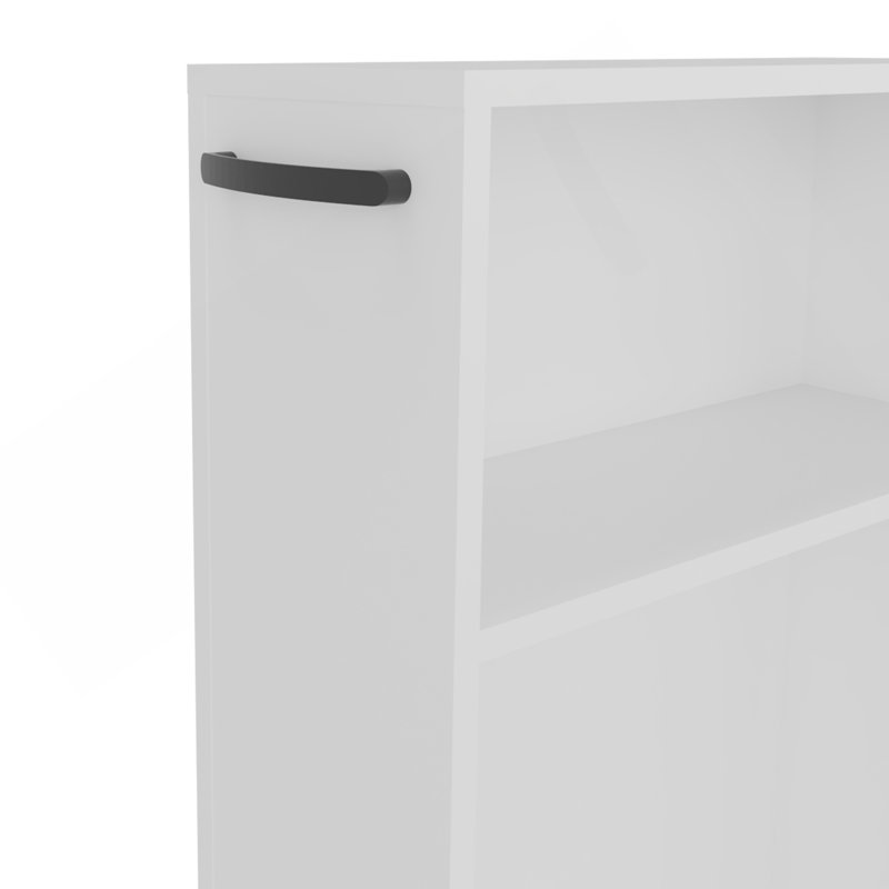 Chariot de rangement roulant Concho, conception compacte polyvalente pour faciliter la salle de bain et l'organisation, blanc
