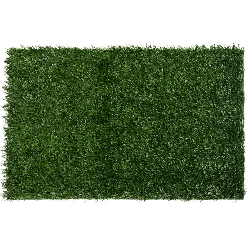 Ensemble de deux grands tapis d'urine pour animaux de compagnie avec gazon artificiel réaliste pour les soins dans divers environnements intérieurs comme les appartements et les patios Facile à utiliser pour former les animaux de compagnie Aucun assemblage Longue durée de vie remplaçable