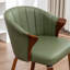 Chaise de salle à manger rembourrée en similicuir Devault-1836169673