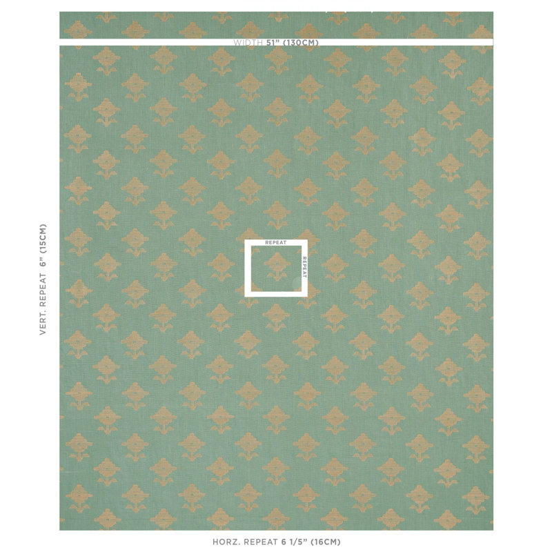 Tissu de broderie Rubia, Vert