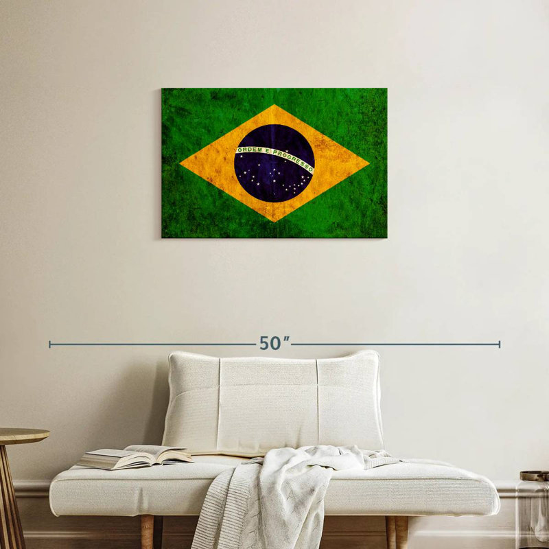 Drapeau brésilien Borges, H 20 po x l 30 po