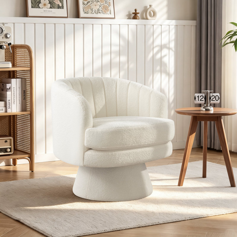 Fauteuil d'appoint de salon pivotant de 29 po de largeur