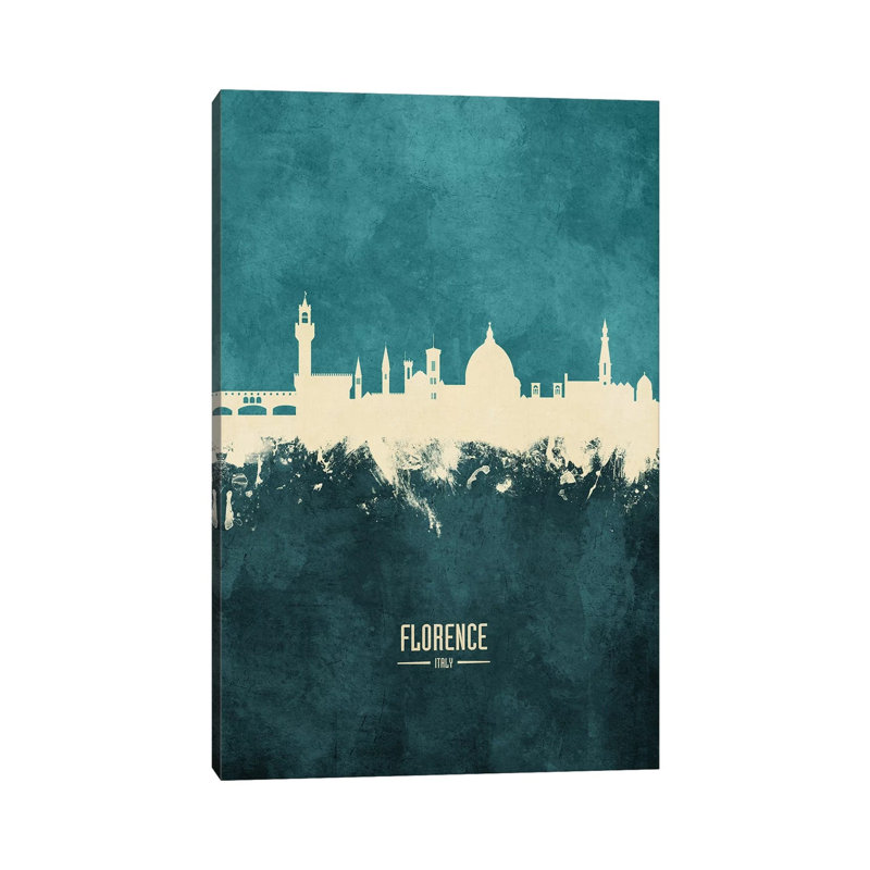 Florence Italy Skyline by Michael Tompsett - Wrapped Canvas Painting, 20.32 cm H x 30.48 cm W