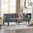 Velvet Futon Couch Convertible Folding Sofa Bed Tufted Couch For Apartment-1507235170