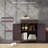 Cabinets, Modern Kitchen Storage with Solid Wood Top, 2 Drawers, Doors Adjustable Shelf | Walnut Brown | Dining Room-1145110605