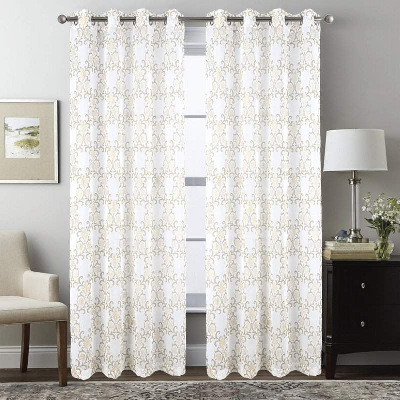 Rideau semi-transparent Crown, Taupe, L 54 po x L 90 po