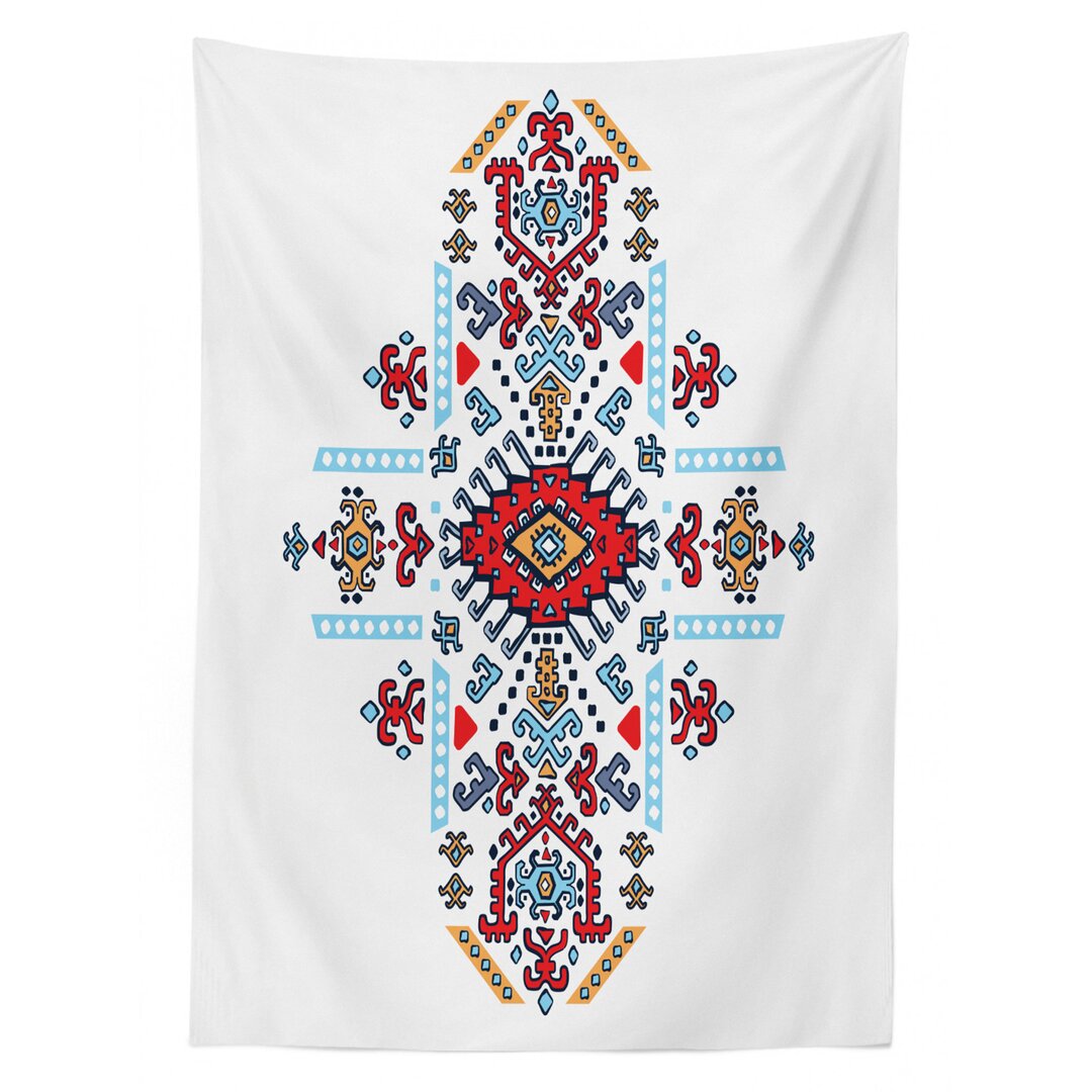 Tischdecke, Mexican Pattern, Stammes, Mehrfarbig