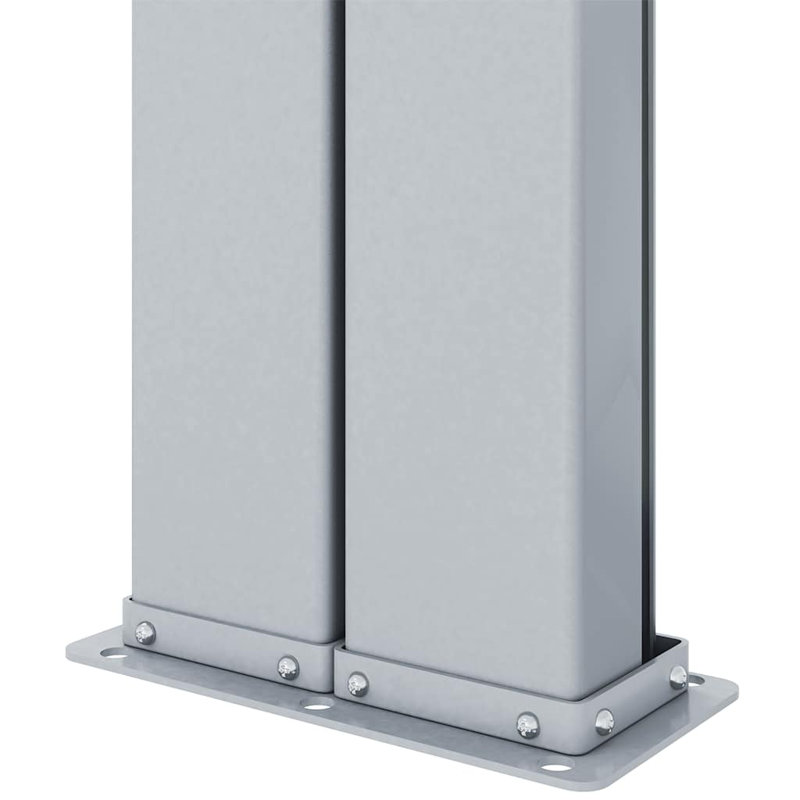 Paravent rétractable avec auvent pliant, Anthracite, H 63 po x l 472,4 po