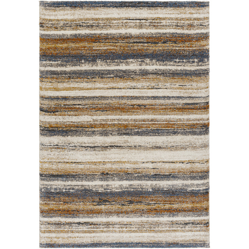 Dunigan Striped Indoor Rug, Square 7'10"