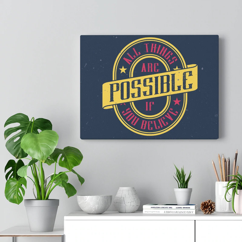 If You Believe - Wrapped Canvas Print, 46cm H x 61cm W