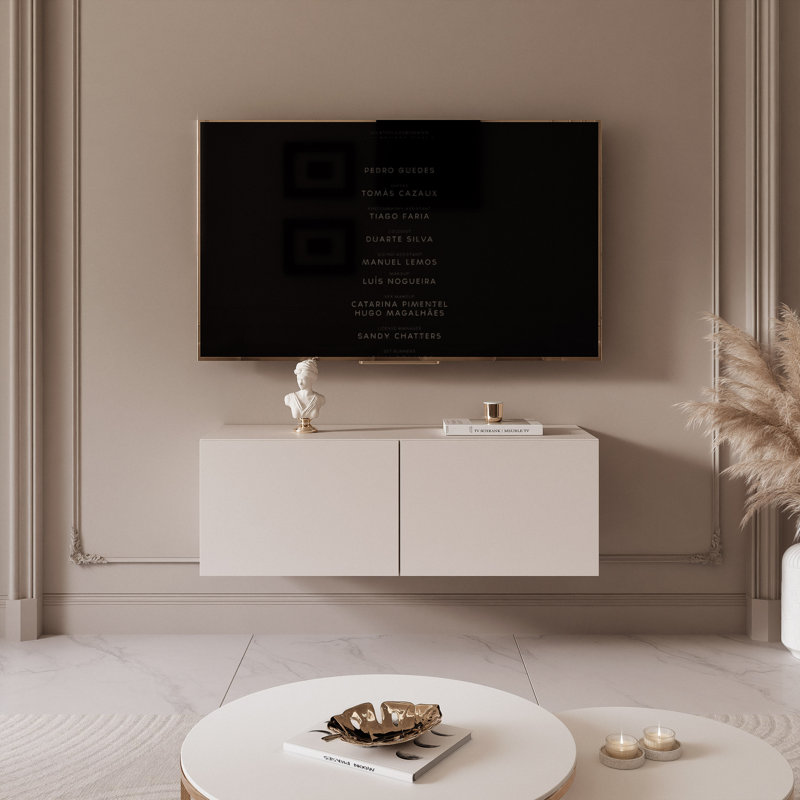 TV-Lowboard TV-Unit ANGEL, 36cm H x 100cm L x 40cm W, Cashmere
