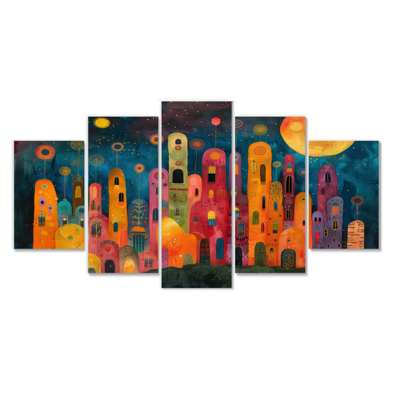Elina - Towers Canvas Wall Art Set
