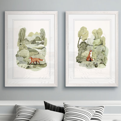 Fox Glen I - 2 Piece Framed Painting Print Set