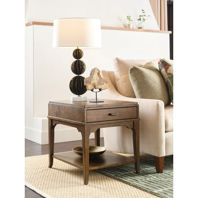 RECTANGULAR DRAWER END TABLE-AUBURN