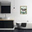 «Zebra in Green Bathroom Floater Canvas» par Marcus Prime-2131217093-2131217095