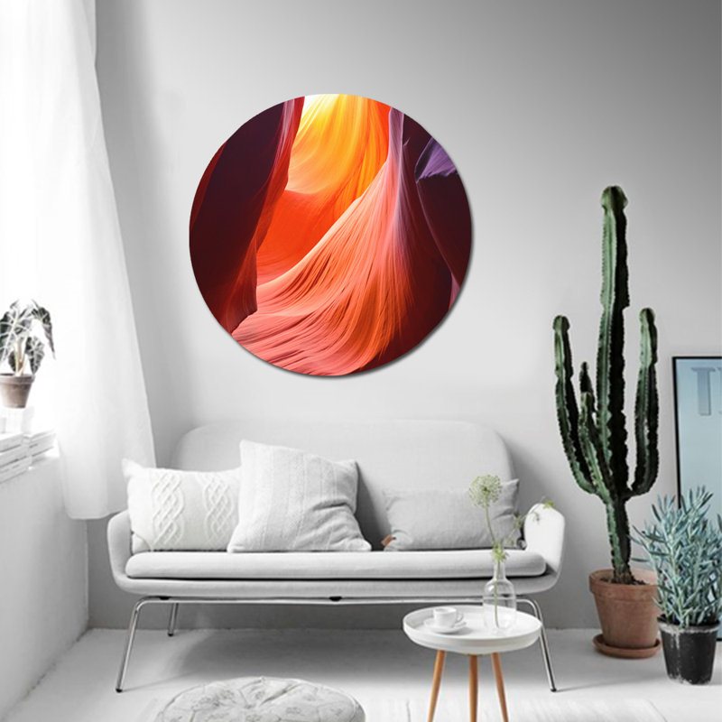 «Cave of Hope», impression sans cadre sur verre, Rond H 46 po x l 46 po x P 2,5 po