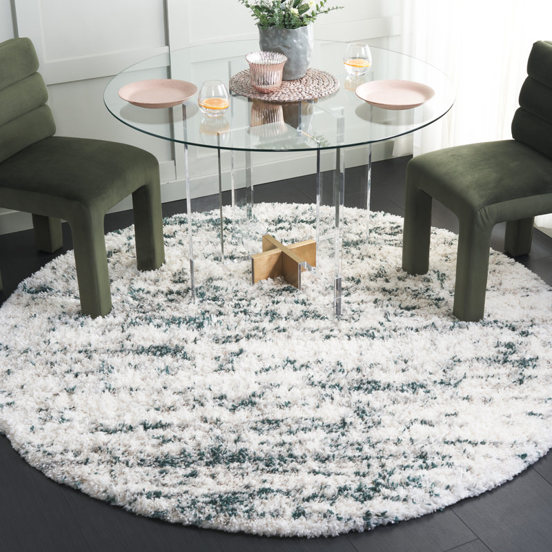 Tapis à poils longs Wawona, Rond 6 pi 7 po