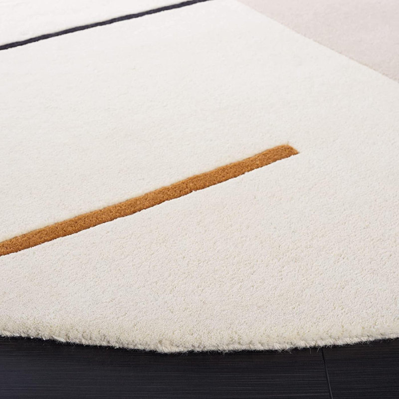 Delahni Hand Tufted New Zealand Wool Rug, Round 7'