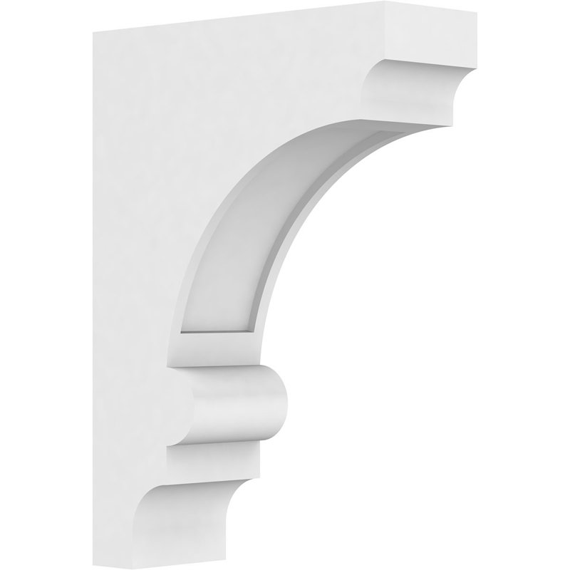 3"W x 10"D x 14"H Standard Diane Architectural Grade PVC Corbel, 14"H x 3"W x 10"D