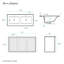 Ensemble de meuble-lavabo mural en chêne avec lavabo double 48 po Classe-107130484-107130486