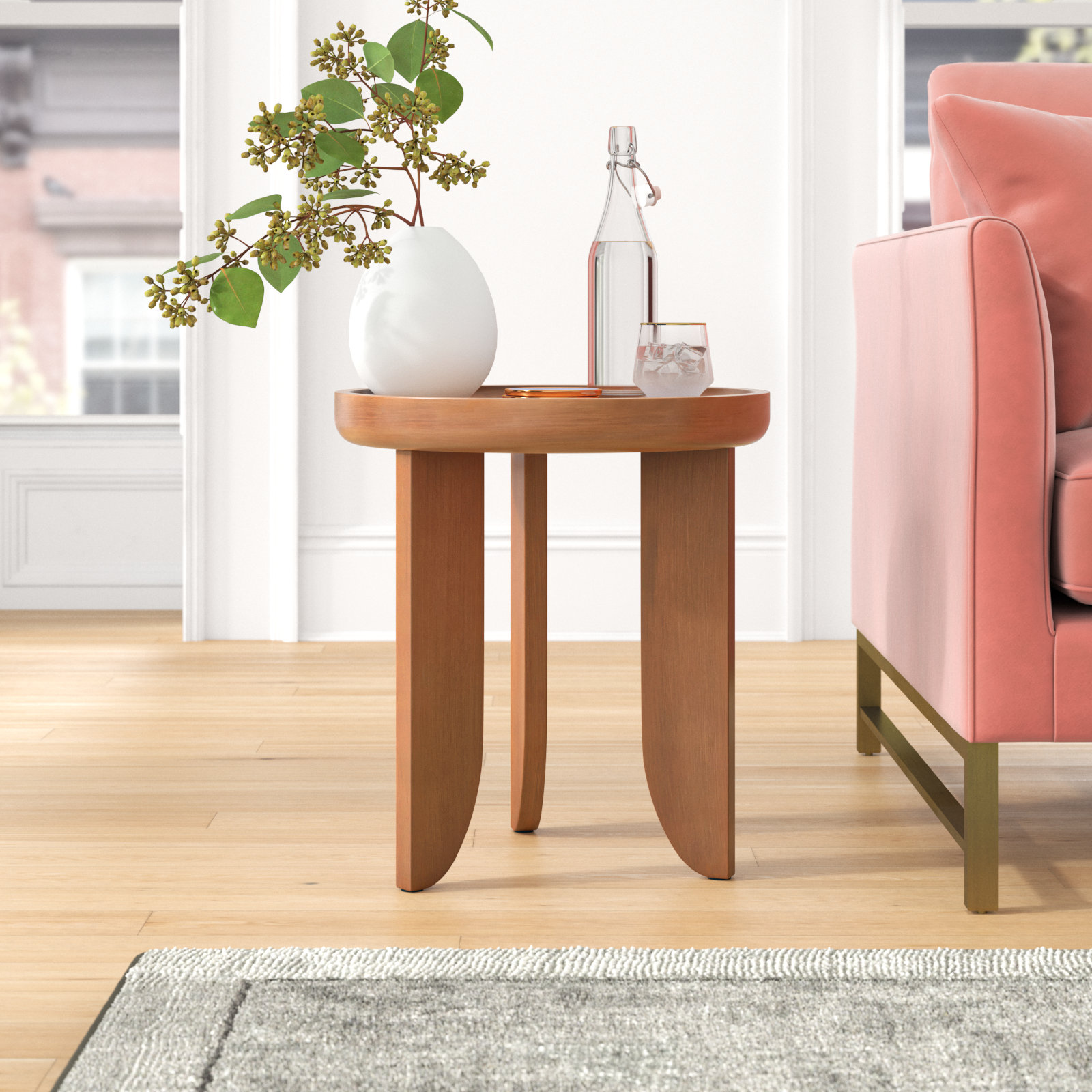 Verena End Table, Natural Brown