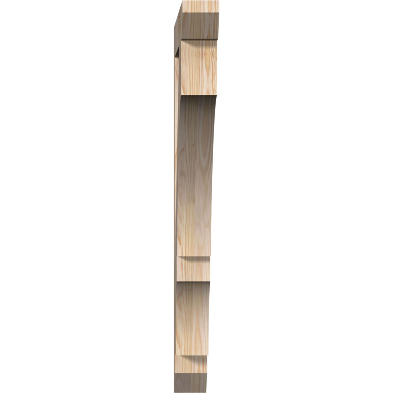 H 6 po x l 40 po x Support en bois / corbeau, H 40 po x l 3,5 po x P 32 po, Lisse, Sapin de Douglas