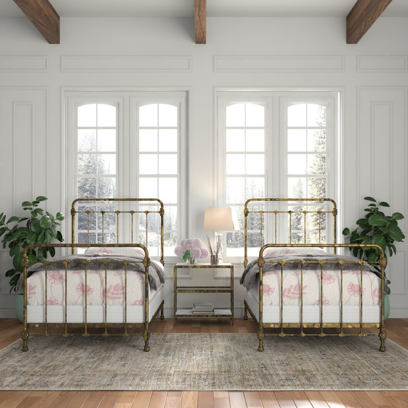 Lit en fer Picket Fence, Lit simple