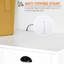 Buffet armoire de rangement pour la cuisine - 4 tiroirs et tablette à lattes dans le salon blanc