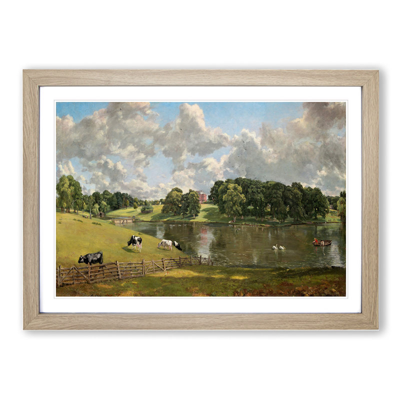 Wivenhoe Park in Essex by John Constable - Picture Frame Painting, Oak Framed, 27cm H x 36cm W x 2cm D