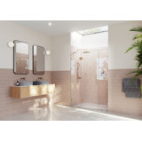 Stellar 58 in. x 78 in. Fully Frameless 3 Panel Inline Hinge Shower Door