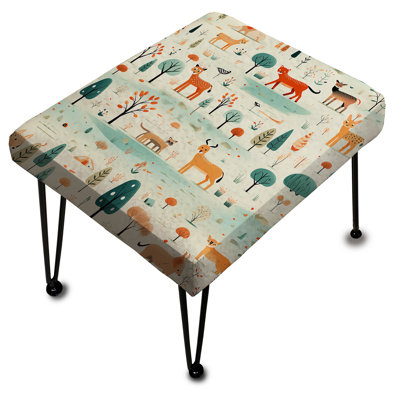 Rola - Animal Print Rectangle Ottoman