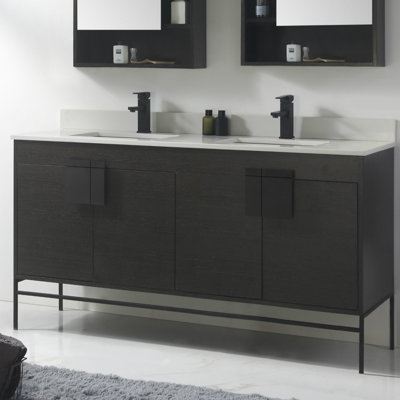 Ensemble de meuble-lavabo double 60 po Tortola