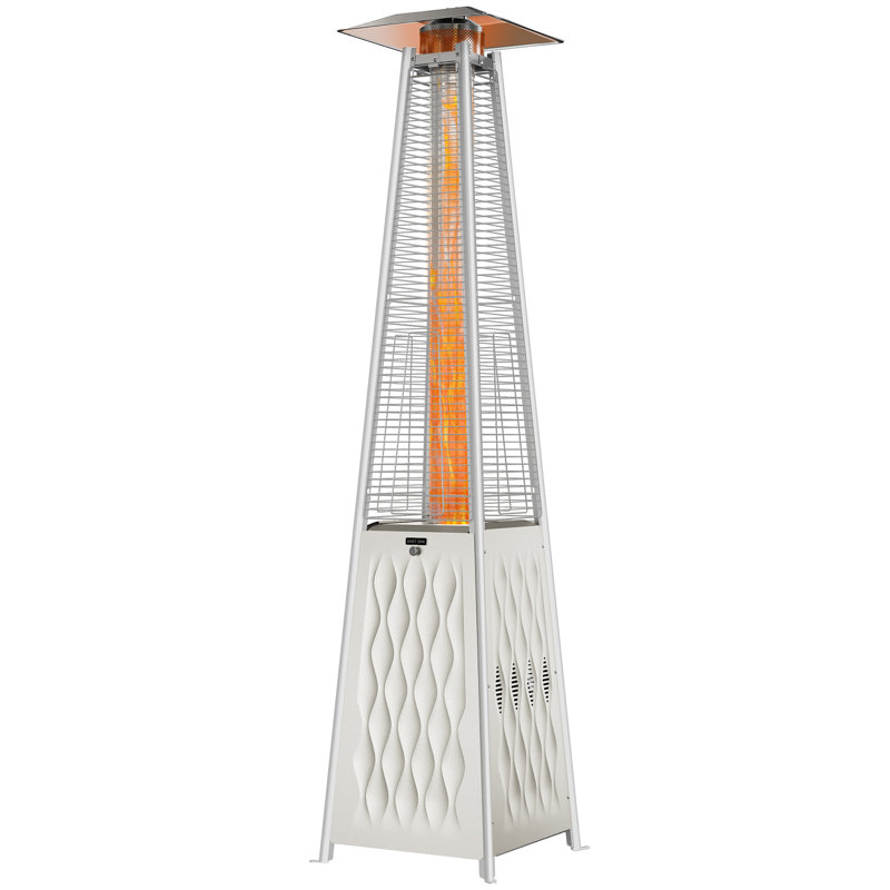 Chauffe-terrasse pyramide Eeast Oak 50 000 BTU, Blanc