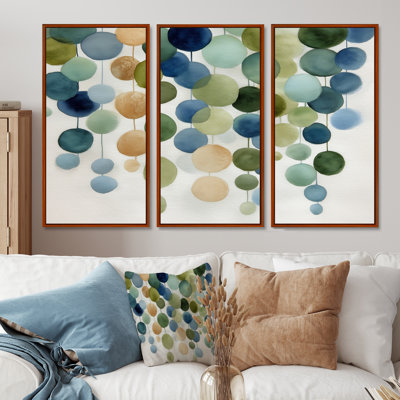 «Watercolor Minimalist Meditation Stone Collage», ensemble d'art mural formes abstraites