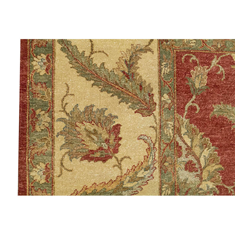 Tapis rouille et ivoire de haute qualité noué à la main
