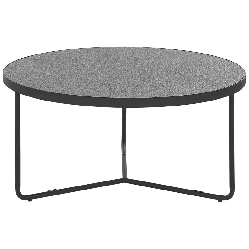 Zayn Cross Legs Coffee Table, 40cm H x 80cm W x 80cm D, Black