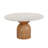 Tov Furniture Cynthia Travertine Concrete Indoor / Outdoor 54" Round Dining Table