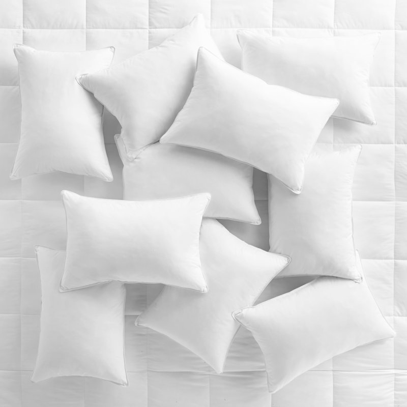 Hypoallergenic Jumbo White Polyester Pillow Set of 10