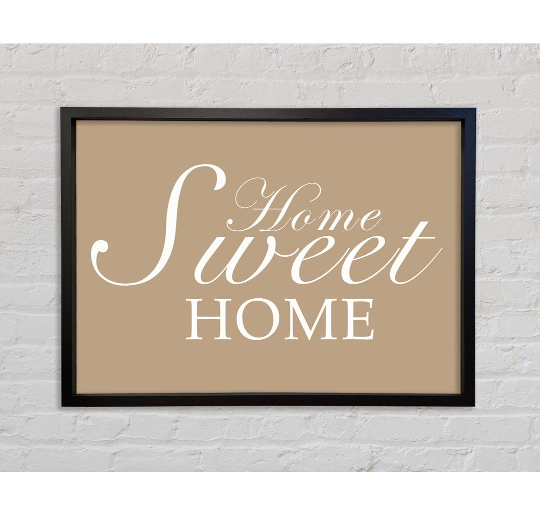 Home Quote Home Sweet Home - Einzelner Bilderrahmen Typografie auf Leinwand