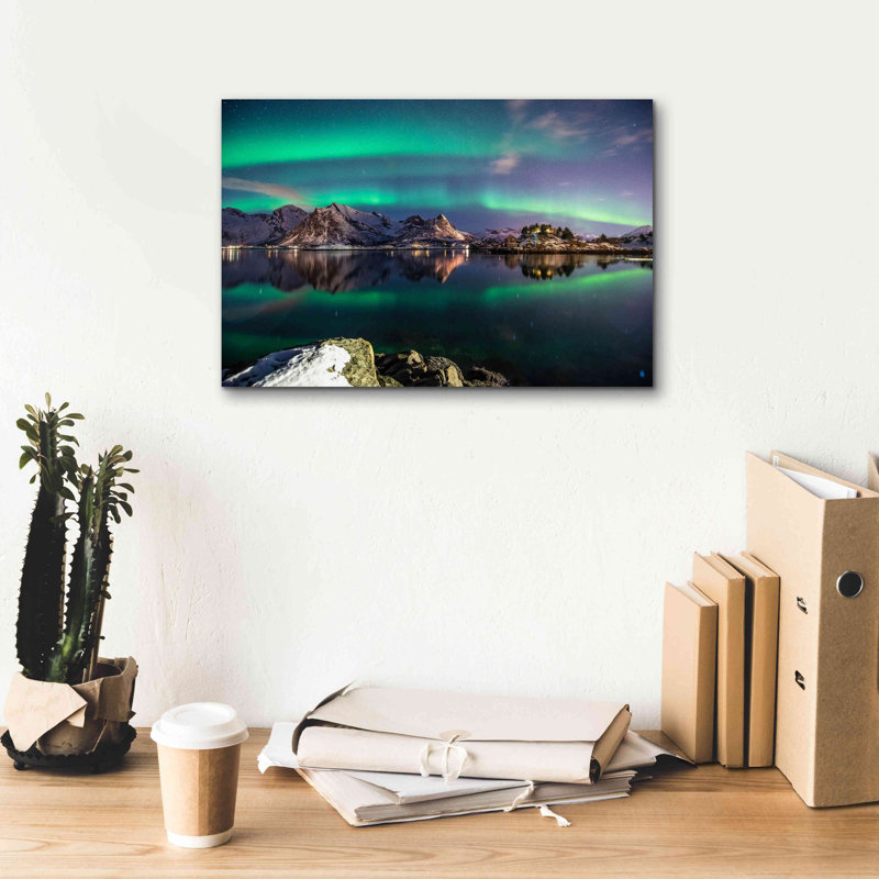 «Northern Light Aurora Borealis» par Epic Portfolio, estampe numérique sur toile, H 12 po x l 18 po x P 0,75 po