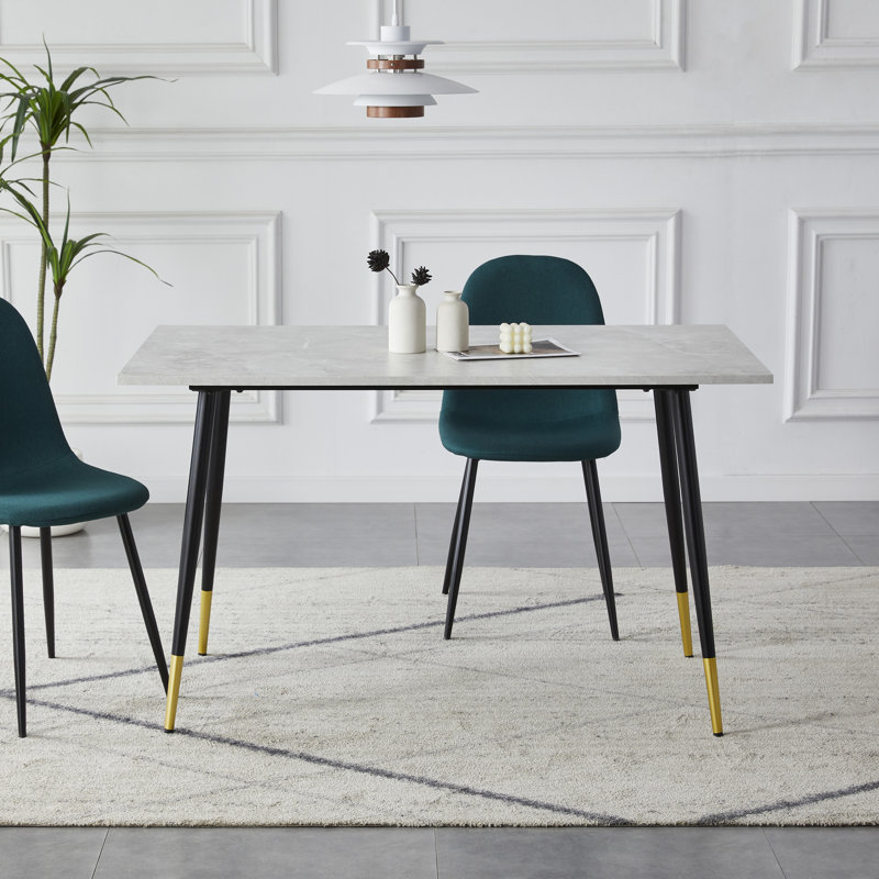 Table de salle à manger rectangulaire L 51,18 po x l 29,6 po Winser, Blanc