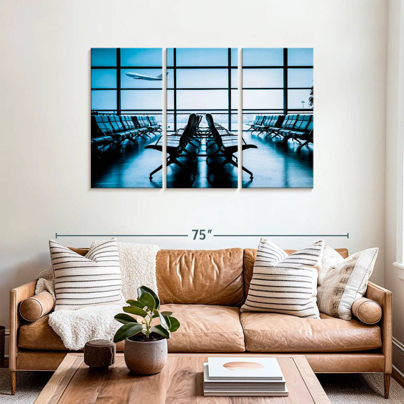 Mehar Airplane From Lounge, 36" H x 57" W