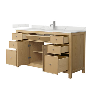 Pendry 48" Freestanding Single Bathroom Vanity with Quartz Top