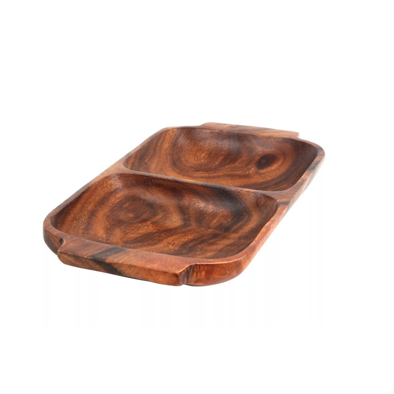 Alpen Home Flaherty Wood Divided Serving Dish