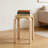 Natural Tone Mdf Stackable Backless Stools Set