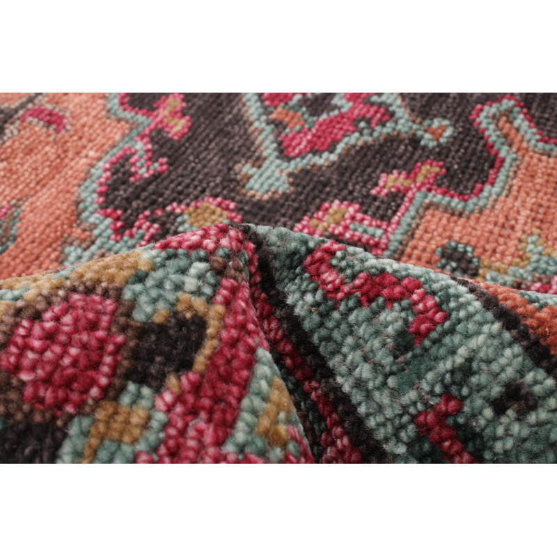 Tapis cuivre / rouge en laine fait à la main Jules Serapi, Rectangle 8 pi x 10 pi