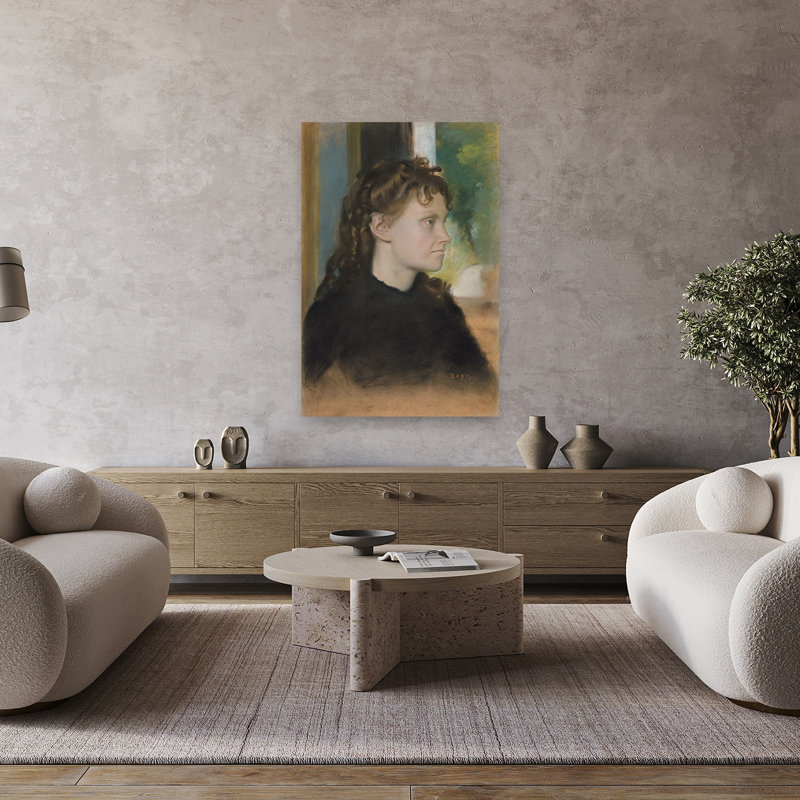 Madame Théodore Gobillard, 1869, portrait abstrait impressionniste contemporain, estampe murale, H 48 po x l 32 po